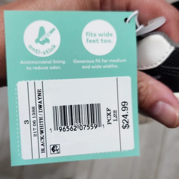 Stride Rite Baby Sneakers in Black and White - Picture 5 of 6